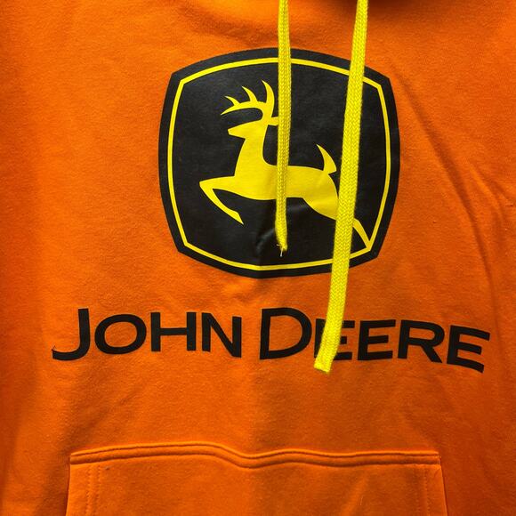 John Deere Graphic Logo Fleece Pullover Hoodie Size S Unisex - Picture 5 of 12